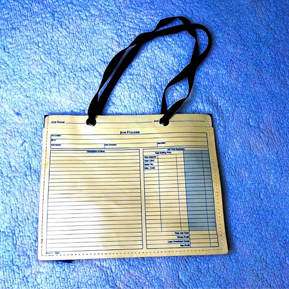 Artisan's Handmade File Folder Tote Bag in FUC
